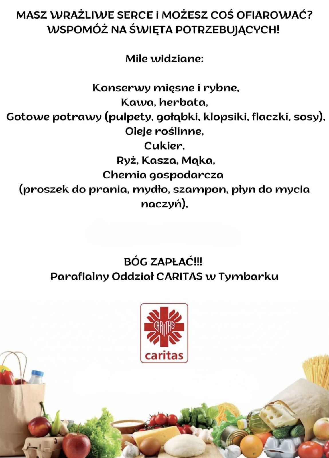 Parafialny Oddział Caritas w Tymbarku