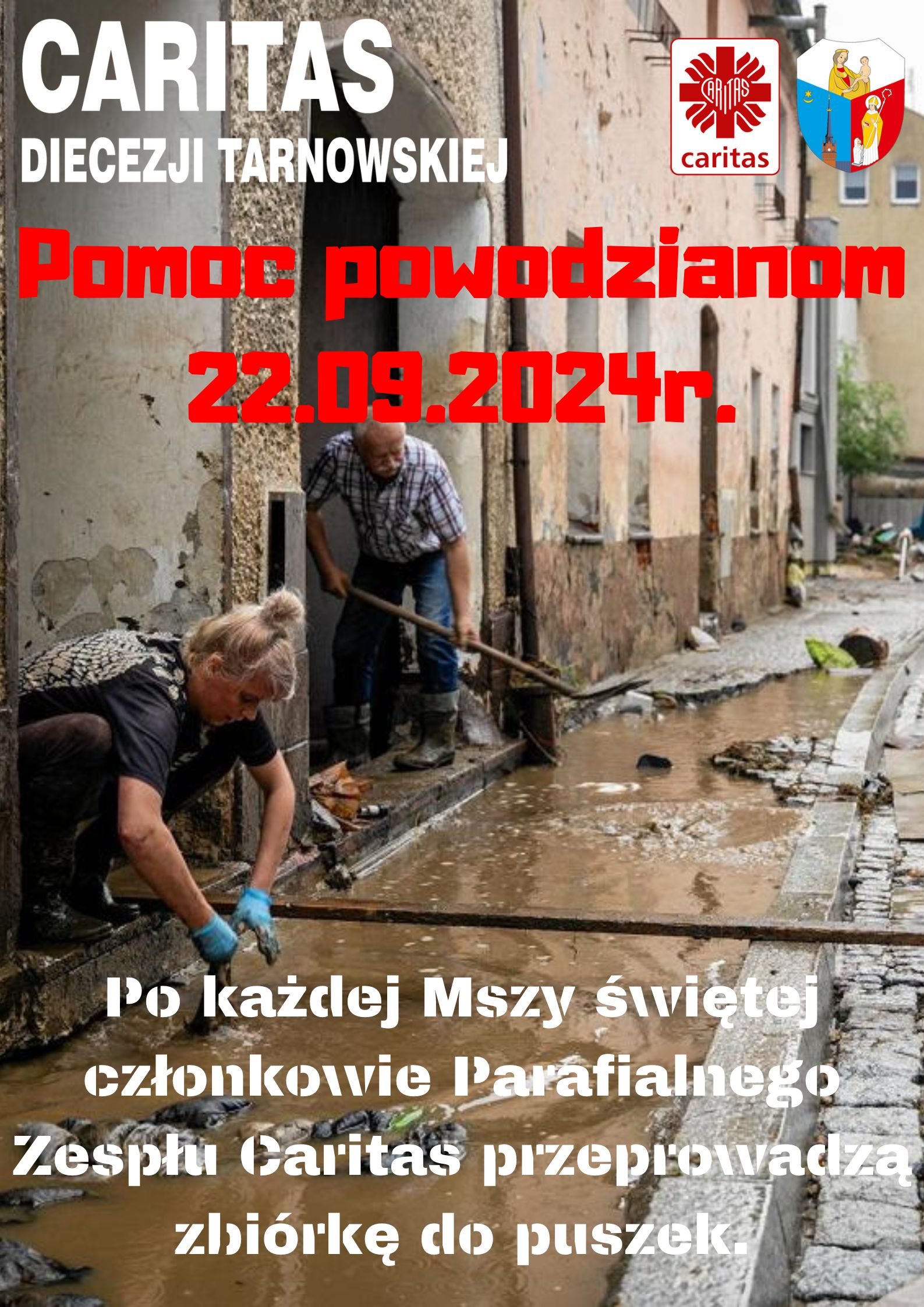 Plakat pomoc powodzianom