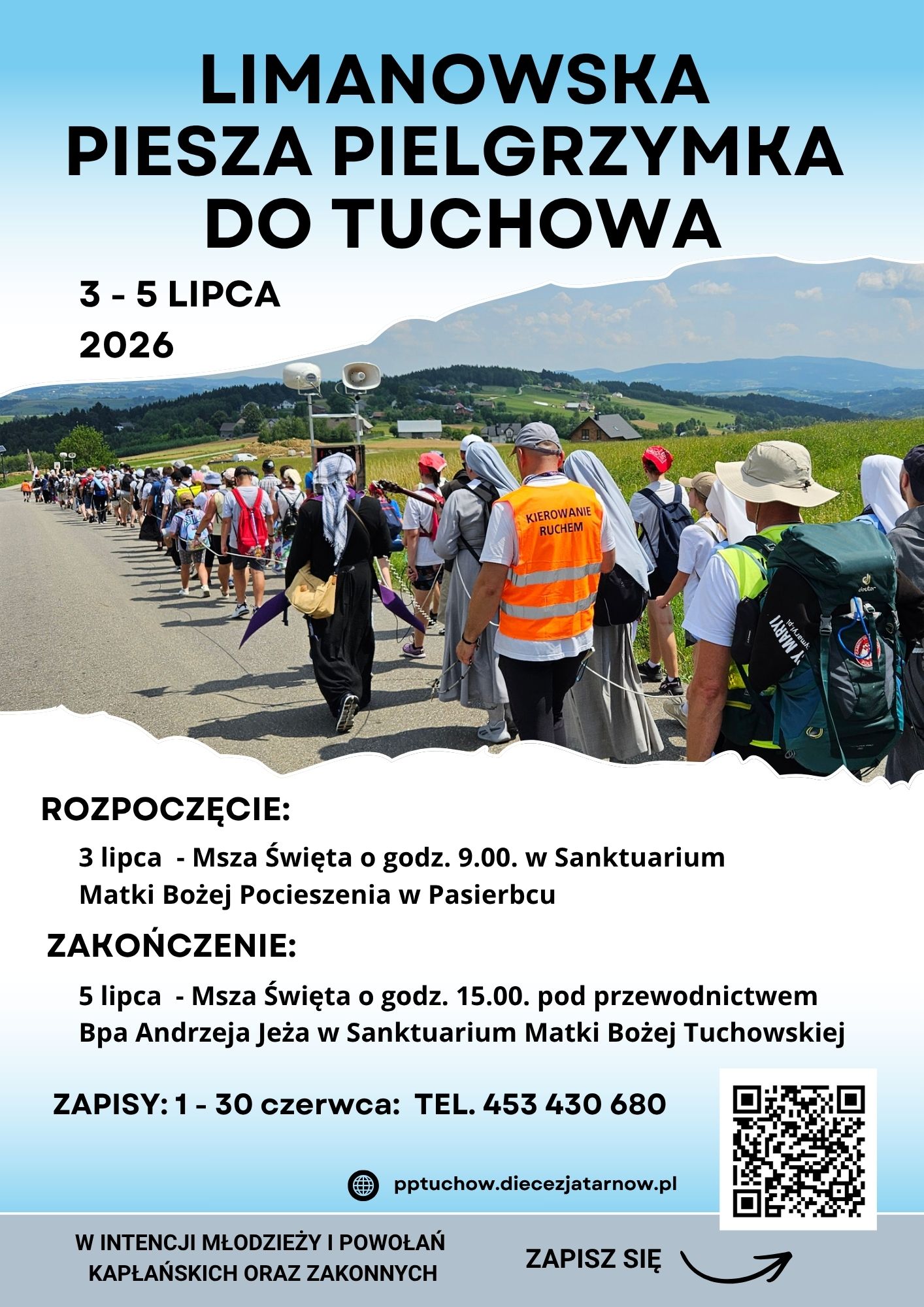 Plakat Limanowska piesza pielgrzymka do Tuchowa