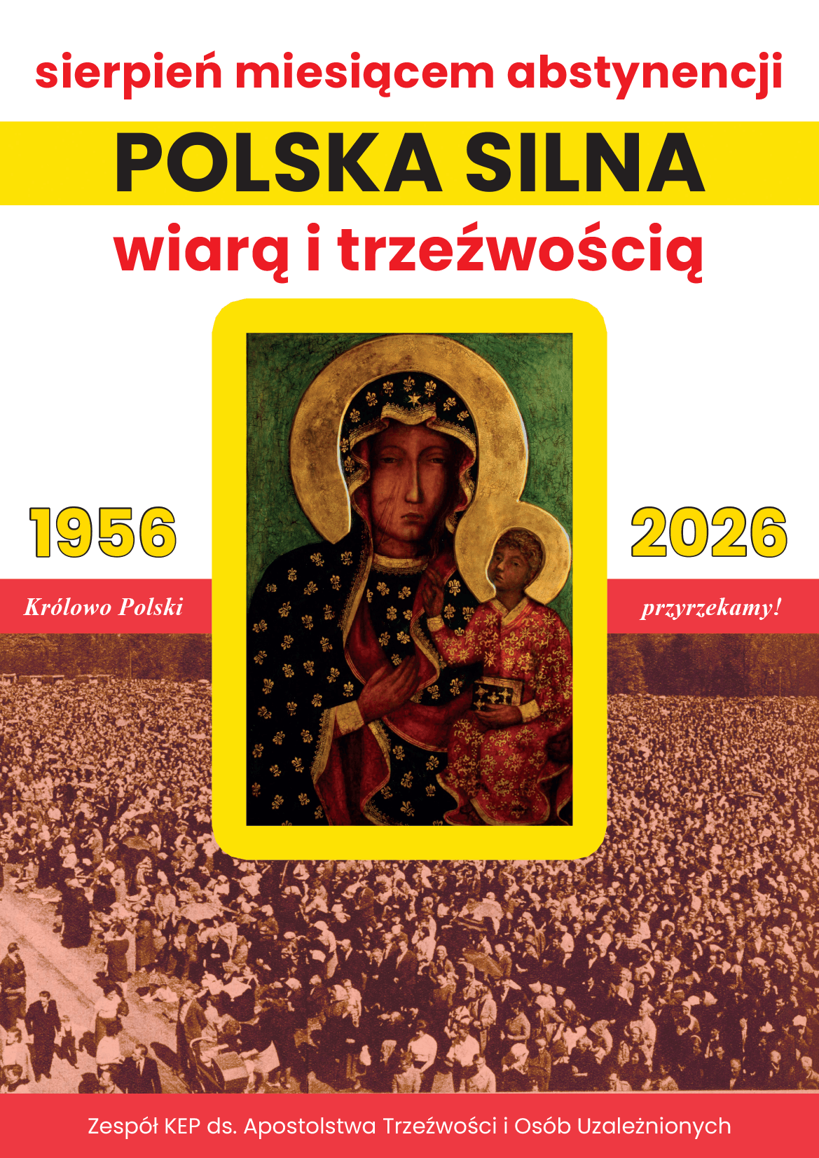 Plakat z okazji sierpnia, miesiąca abstynencji